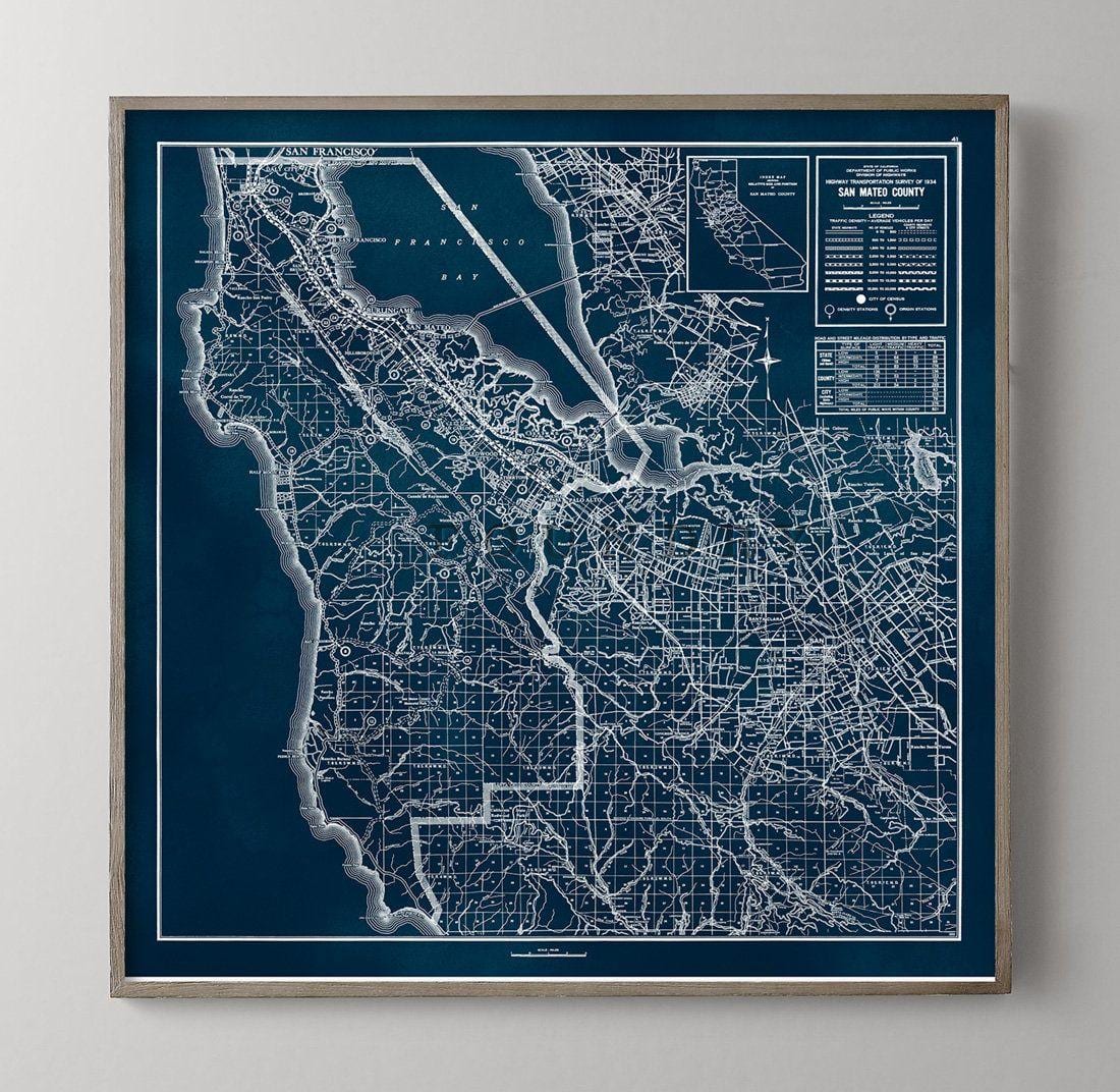 Mapa da baía de área arte