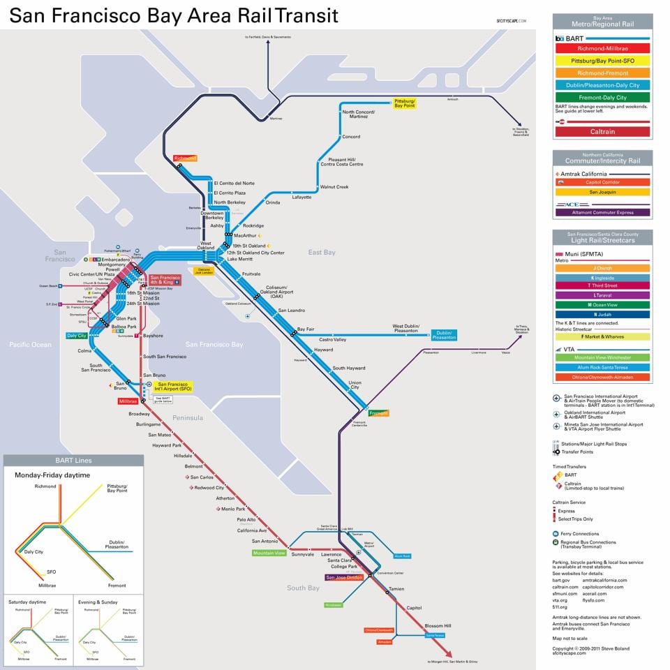 área da bahía de transporte público mapa