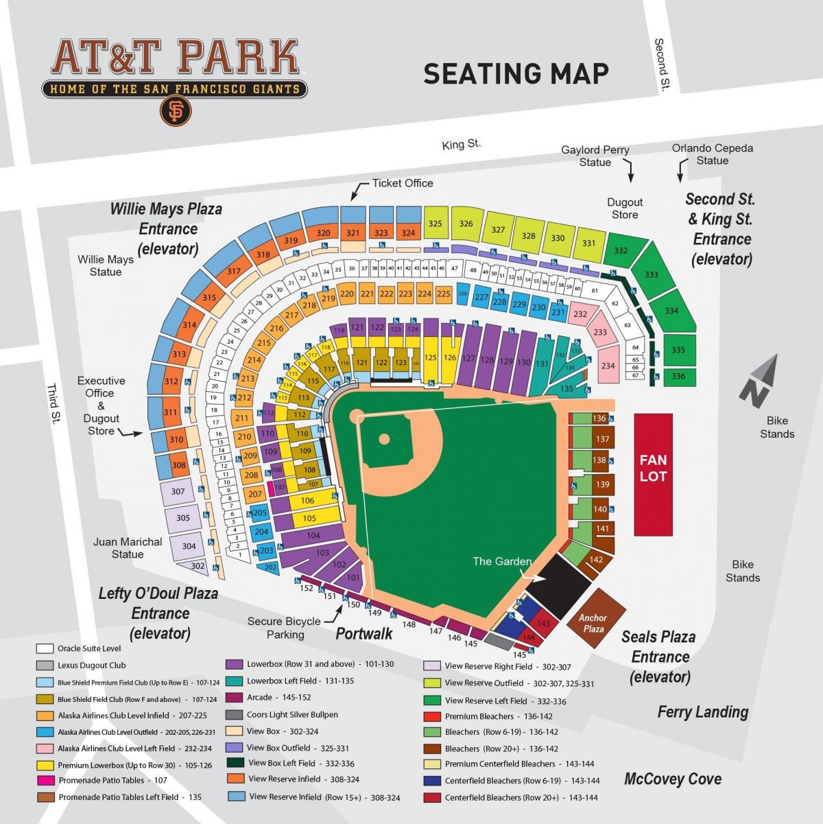 Mapa de at&t parque estadio