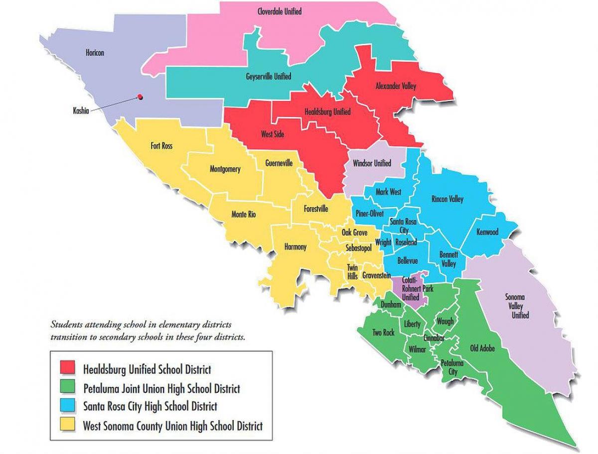 San Francisco distrito escolar mapa