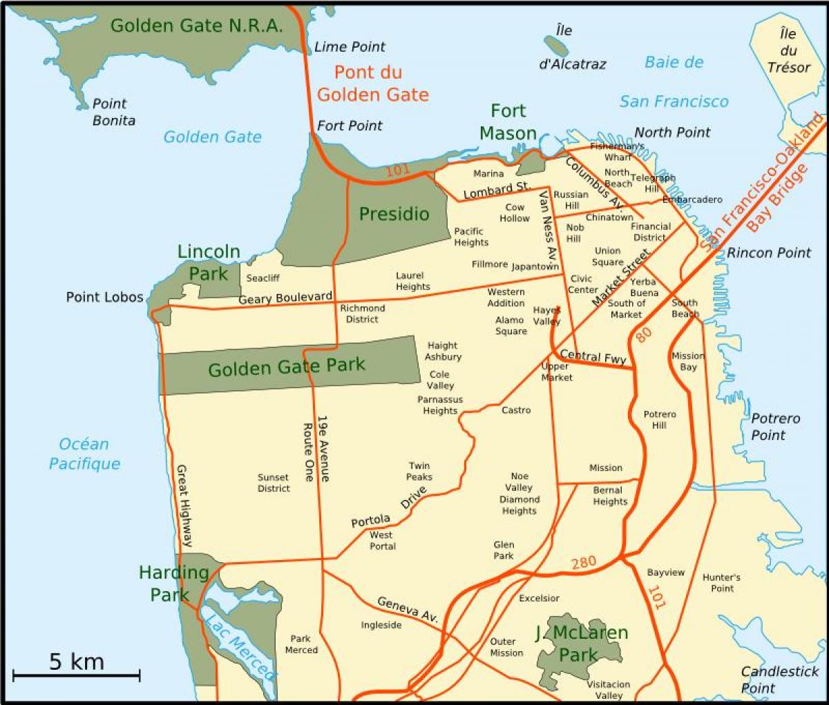 Mapa de maior área da baía