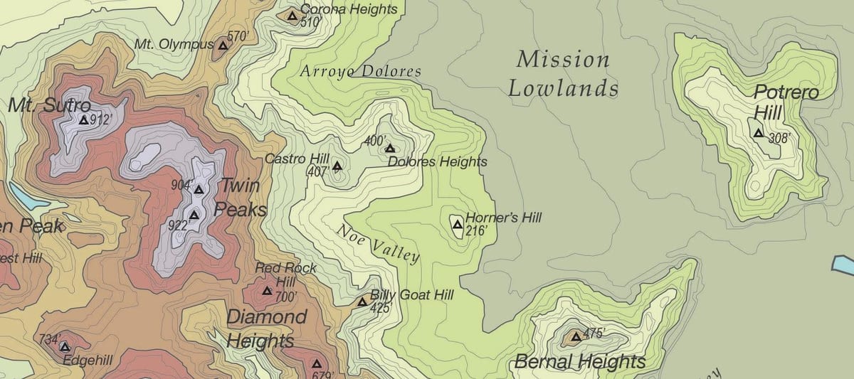 Mapa da misión da baía de San Francisco