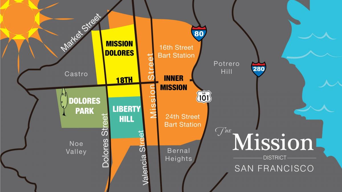 Mapa de misión provincia de San Francisco