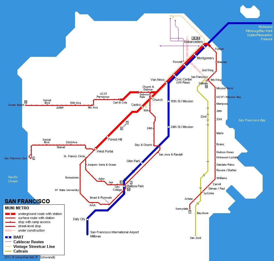 Mapa de muni tranvía