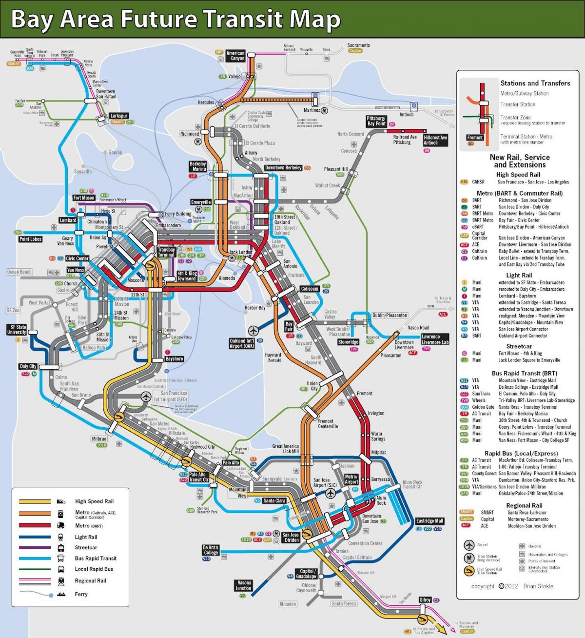 San Francisco masa de tránsito mapa