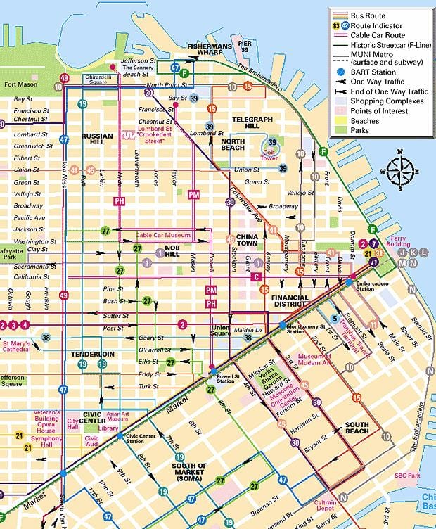 teleférico San Fran mapa