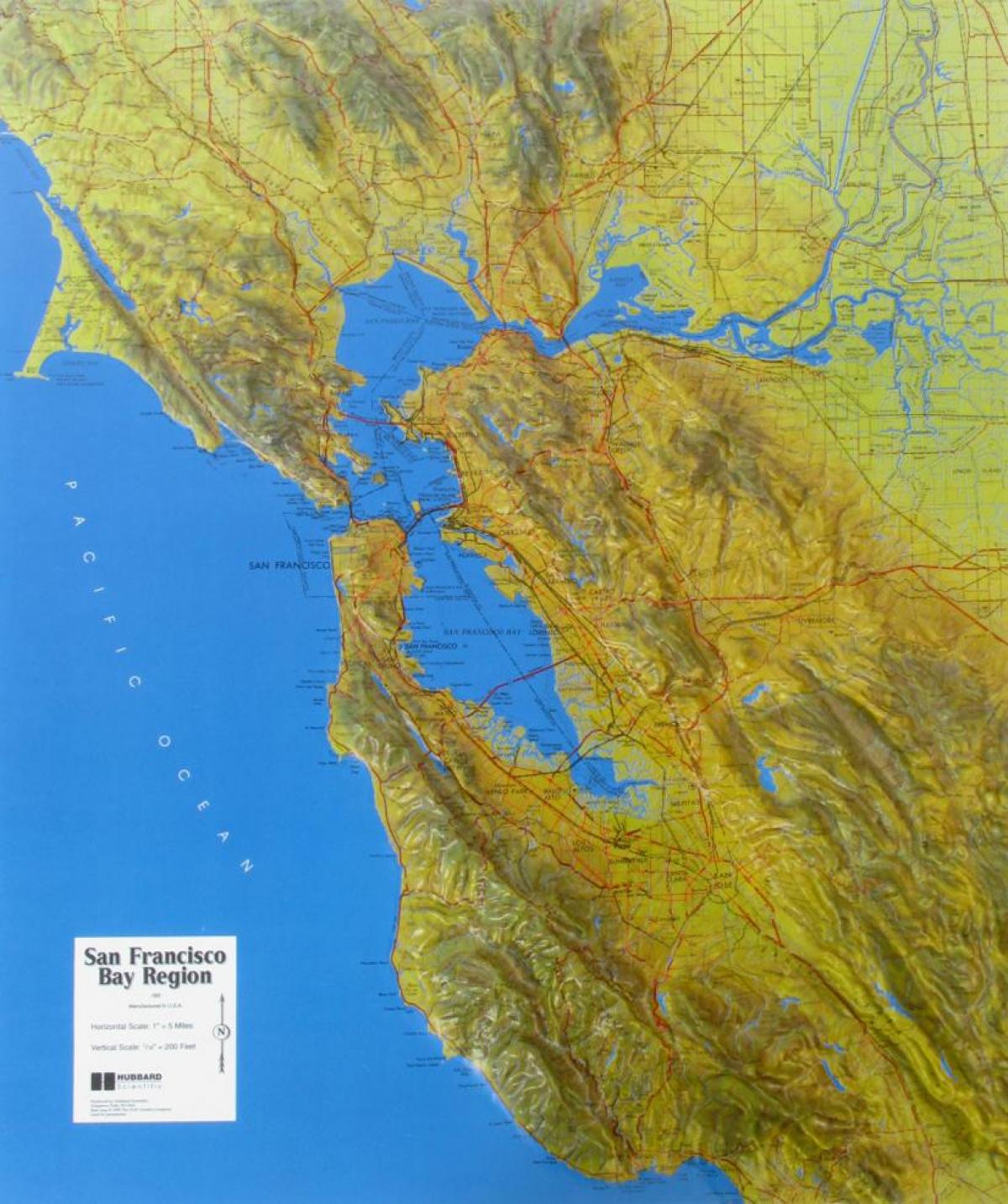 Mapa de San Francisco de alivio