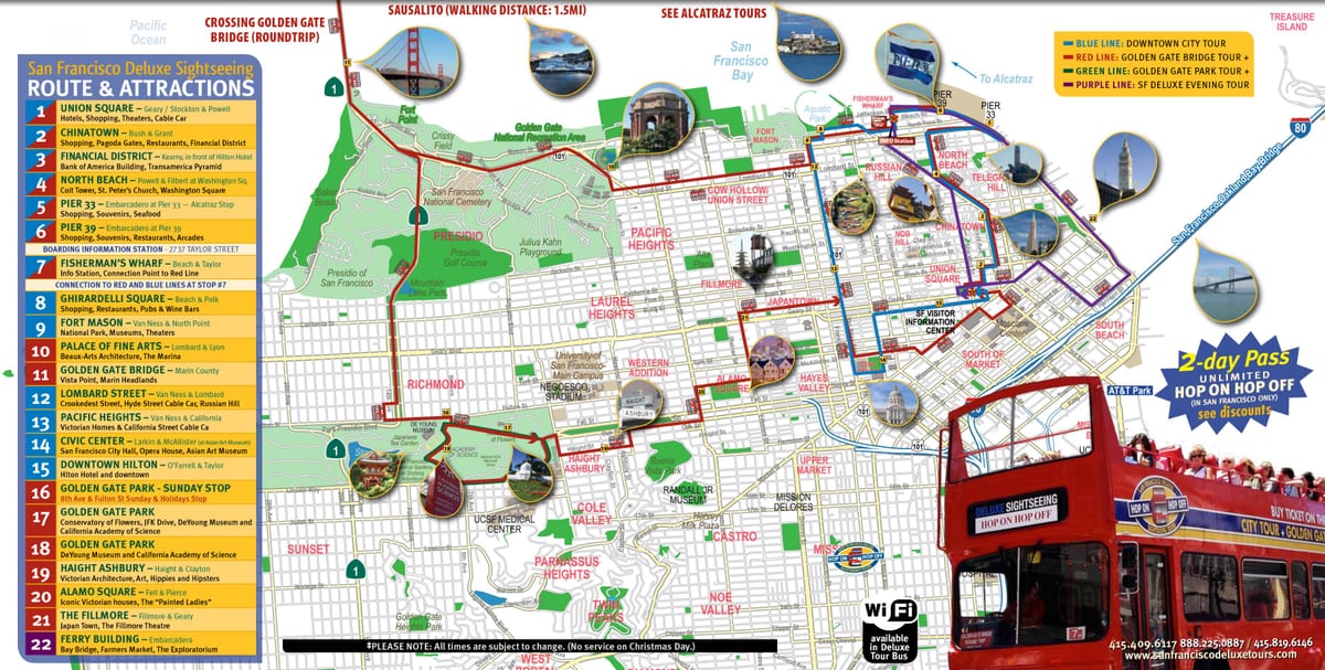 SFO atraccións mapa