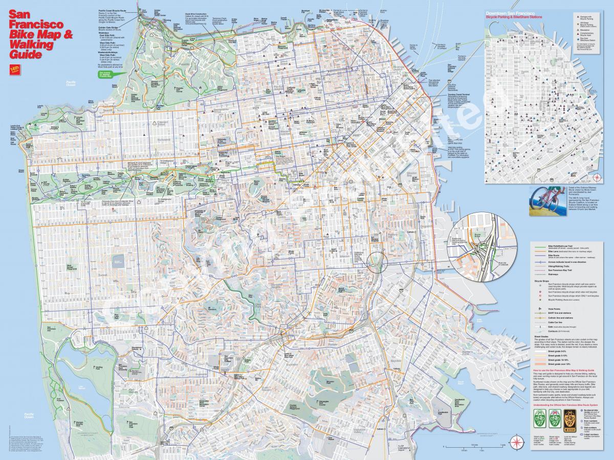Mapa de San Francisco en bicicleta