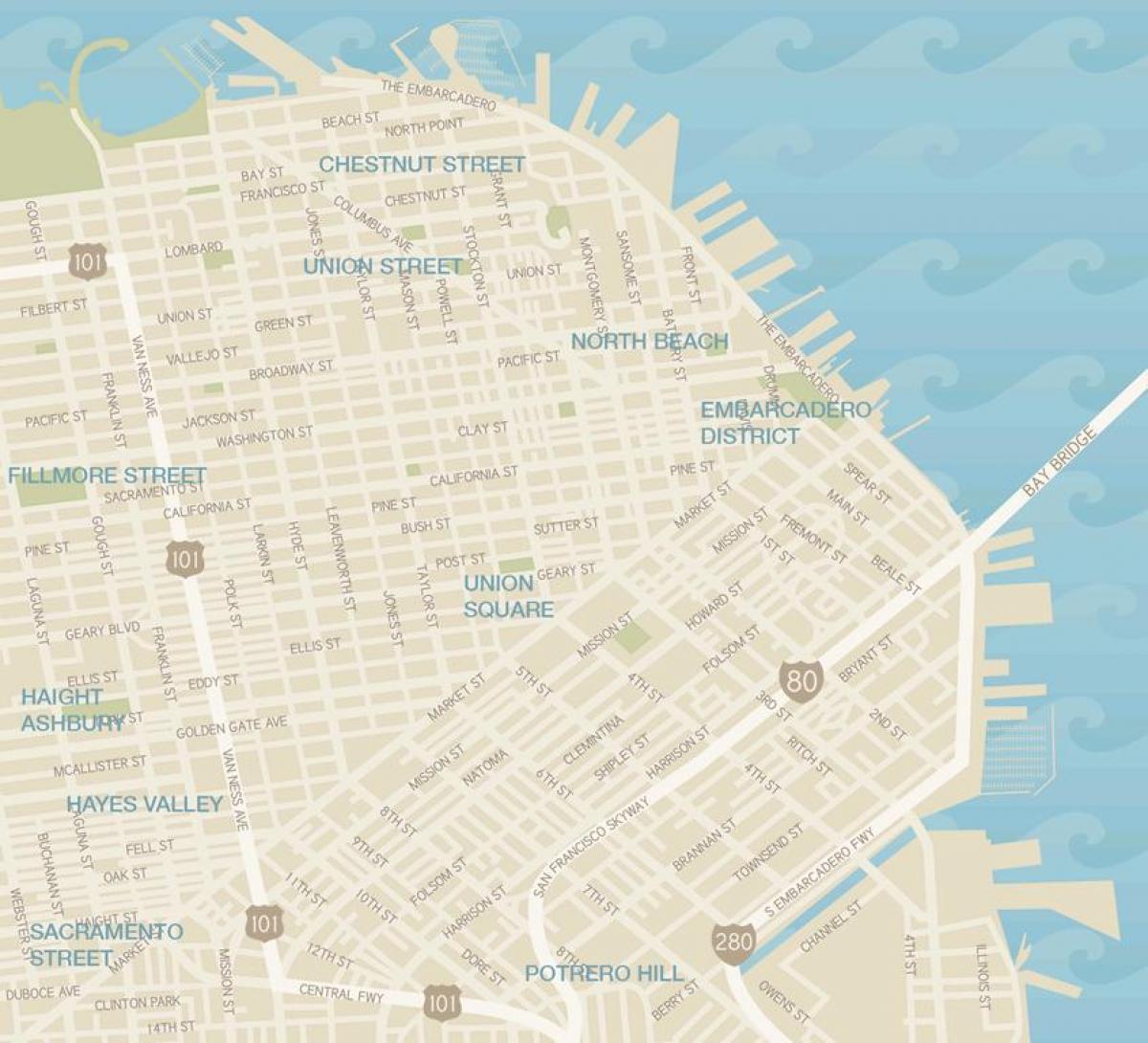 Mapa de San Francisco de roupa da provincia