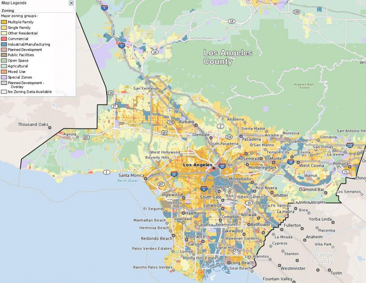 Mapa de San Francisco de zoneamento 