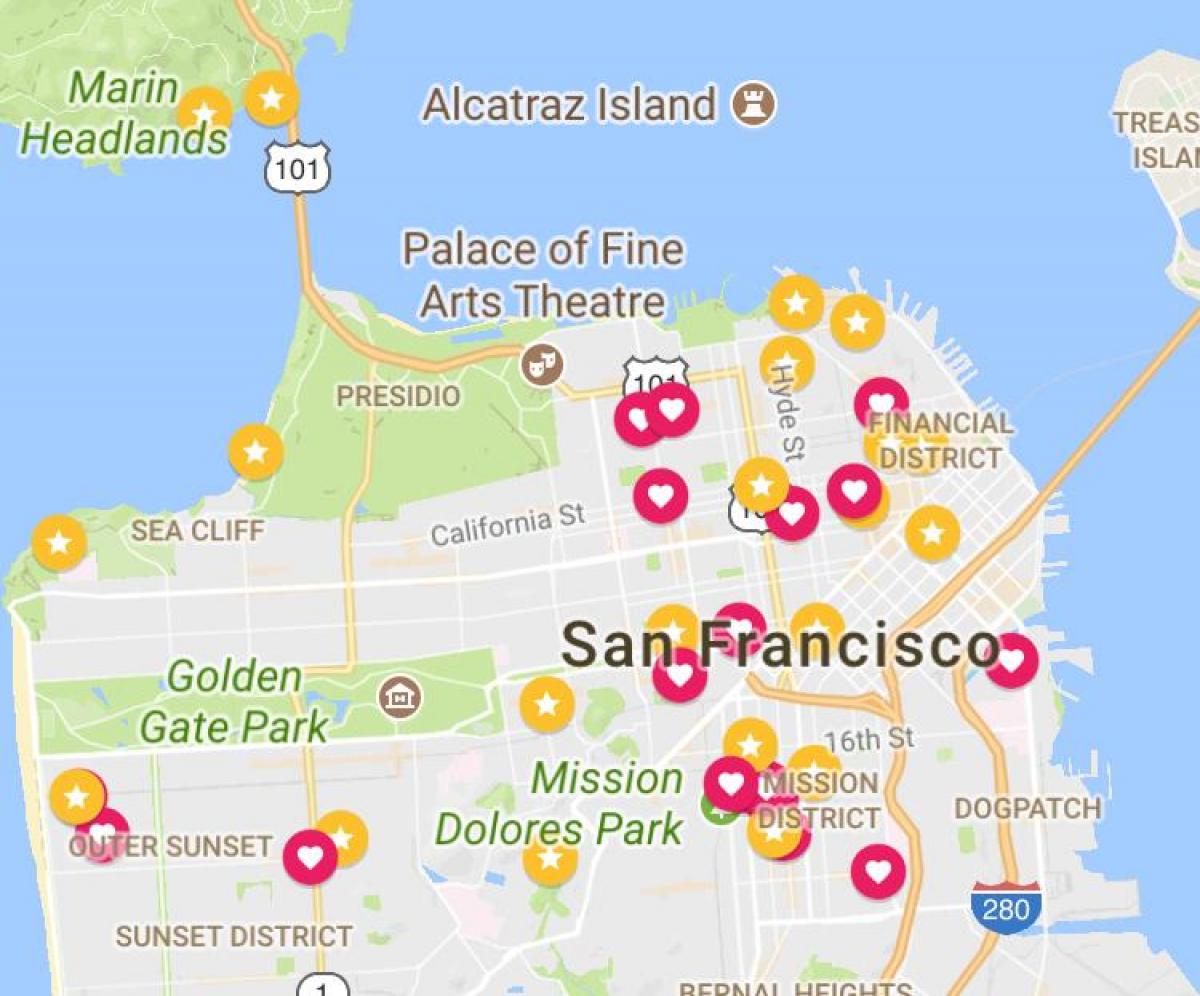 Mapa de San Francisco distrito financeiro