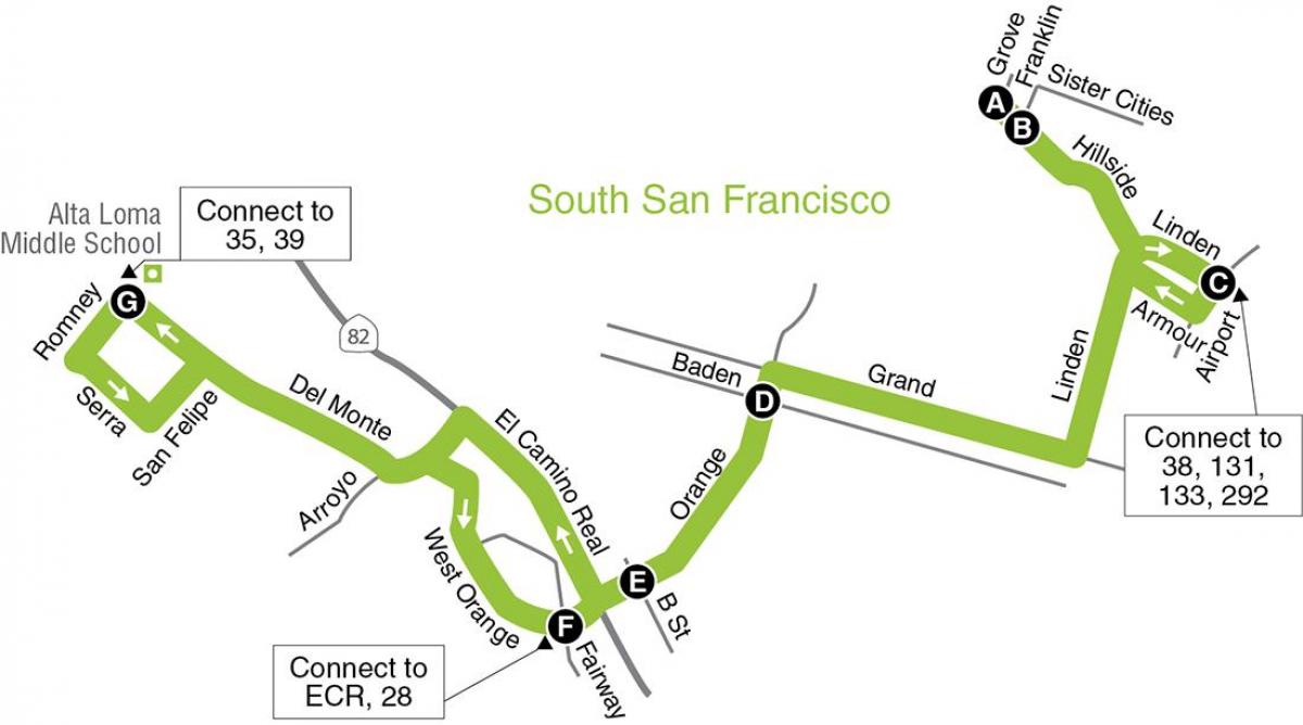 Mapa de San Francisco escolas de educación primaria