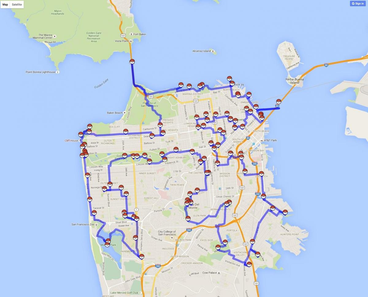 Mapa de San Francisco galiza