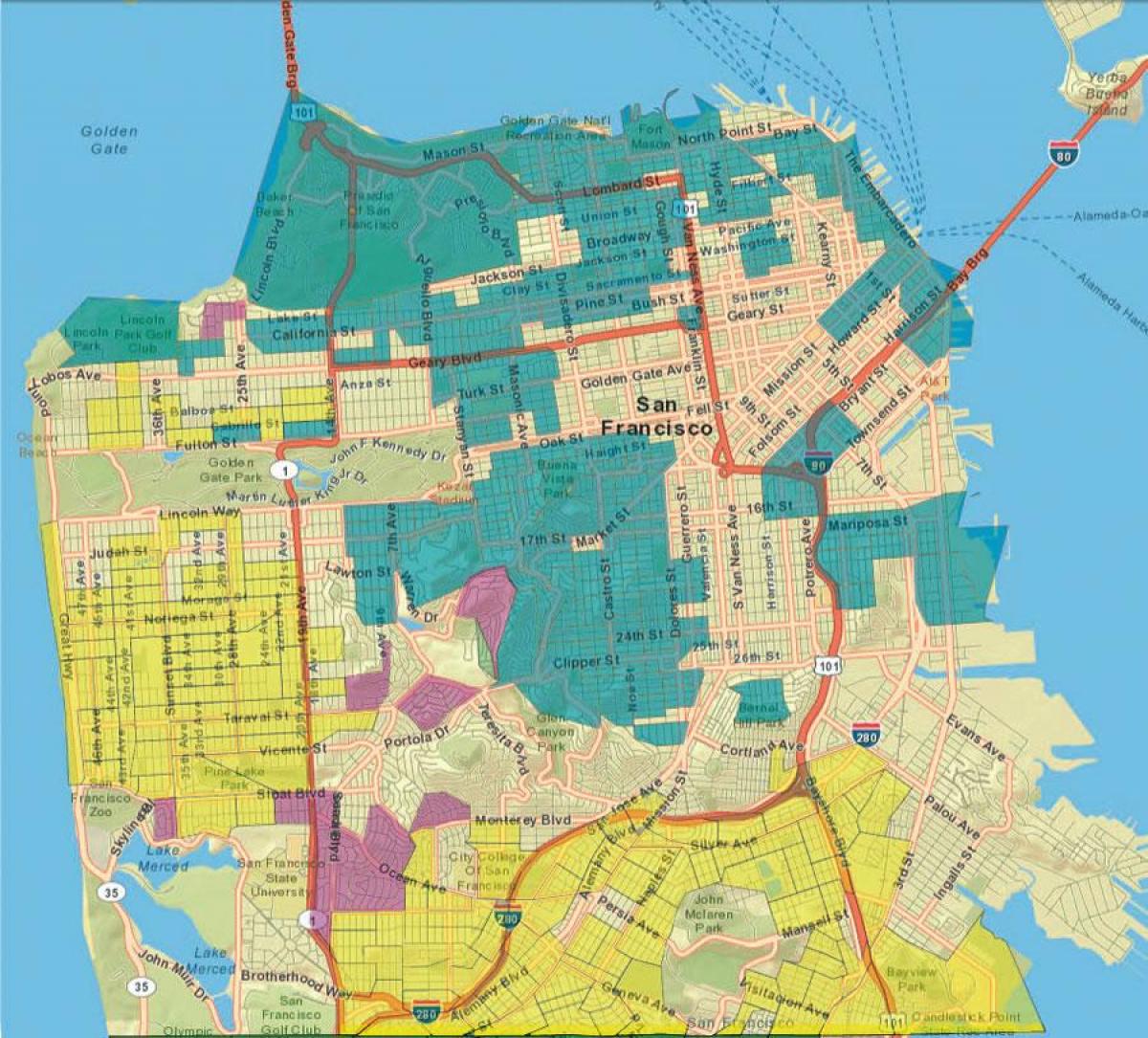 Mapa de San Francisco gis