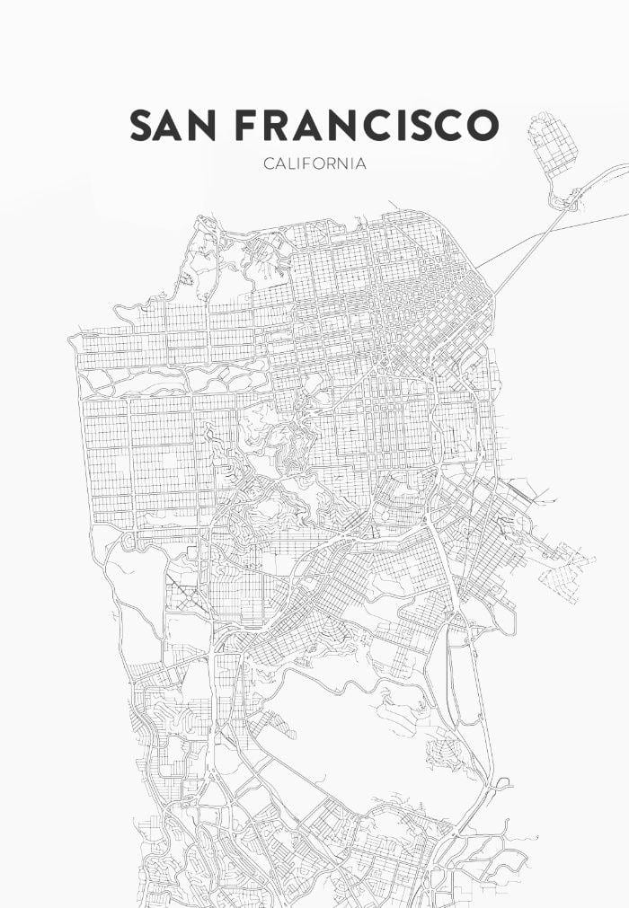 imprimir mapa de San Francisco