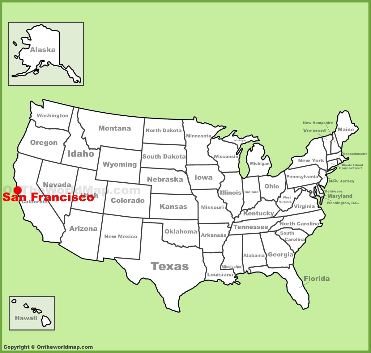 Mapa de San Francisco localización