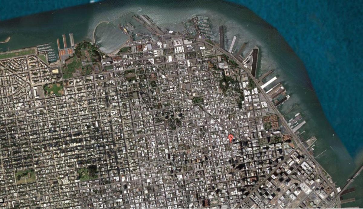 Mapa de San Francisco de satélite