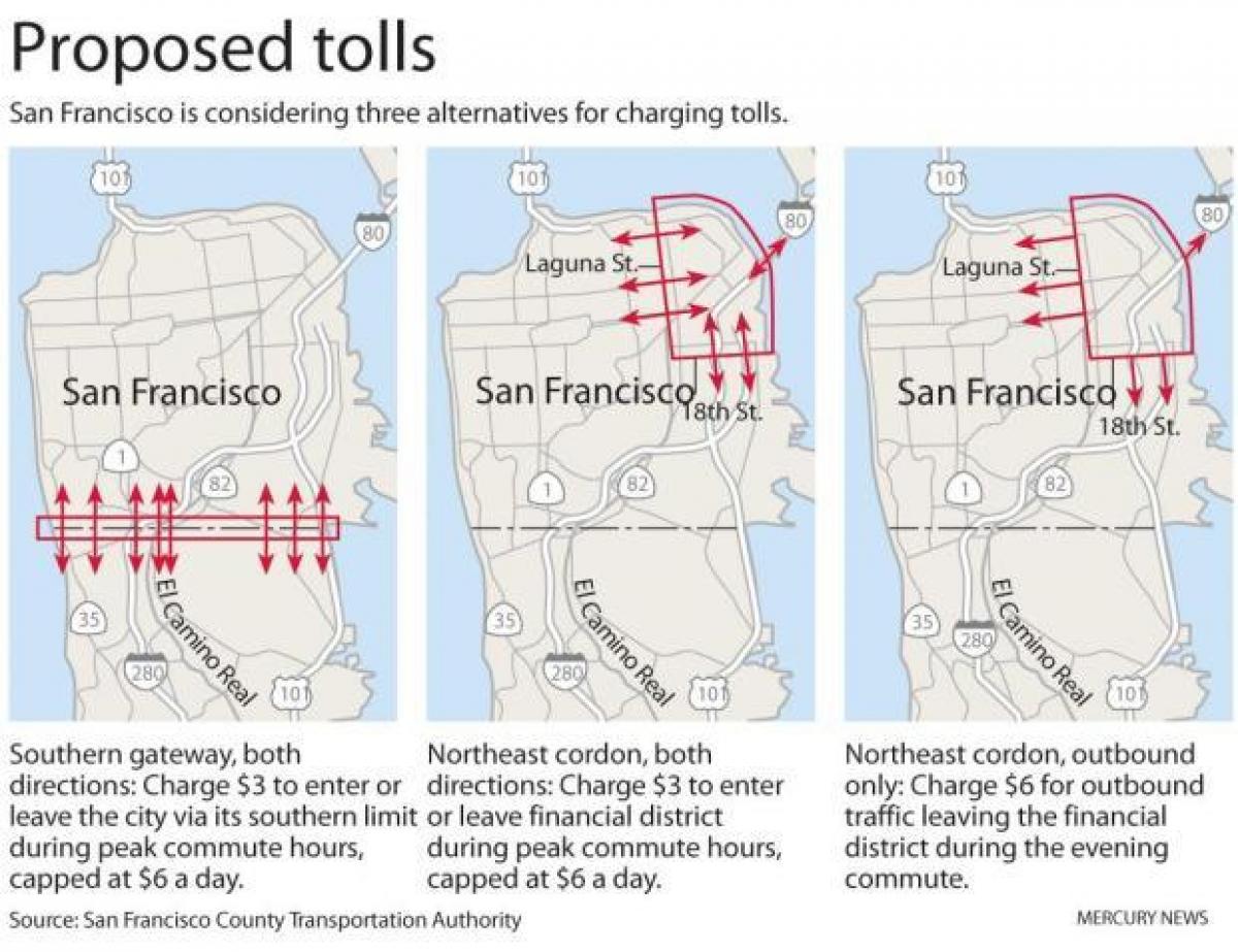 Mapa de San Francisco peaxes