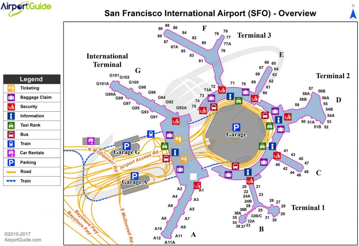 San Fran aeroporto mapa
