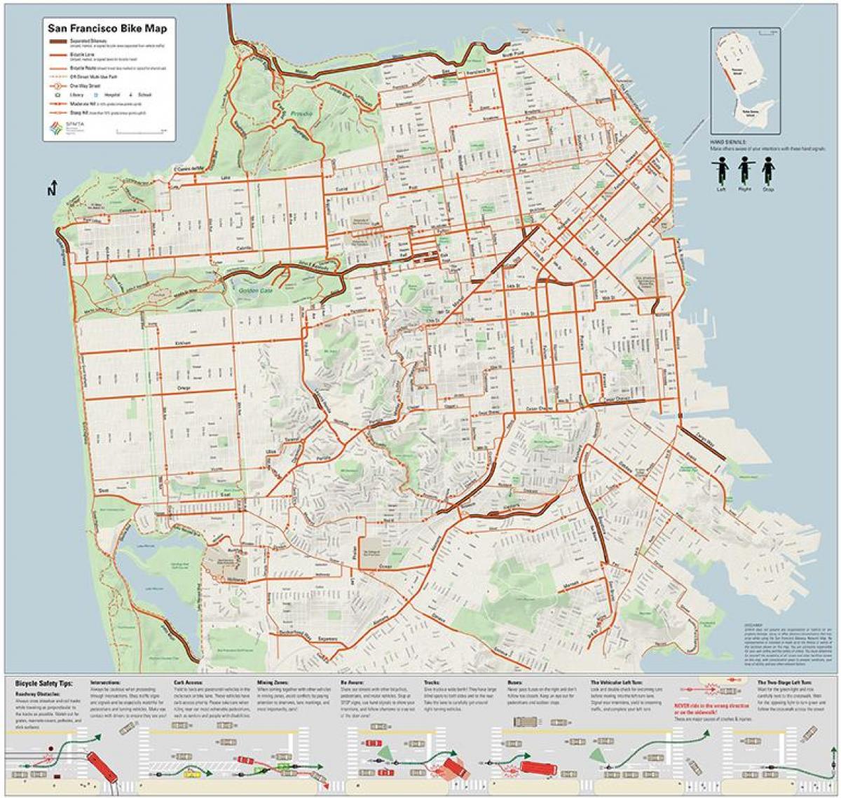 San Francisco bicicleta mapa