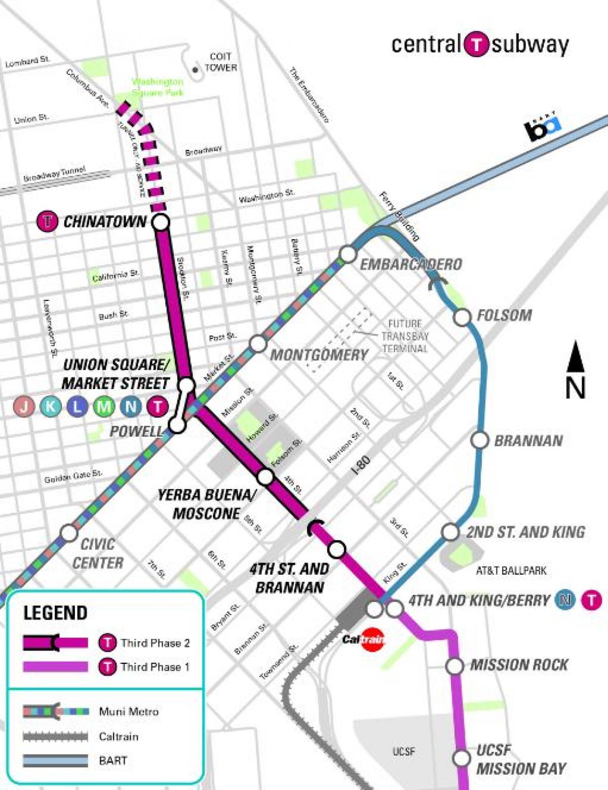 central metro a San Francisco mapa