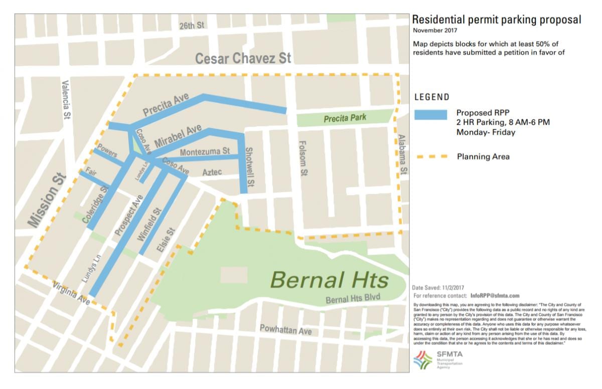 Mapa de SFmta rúa de limpeza