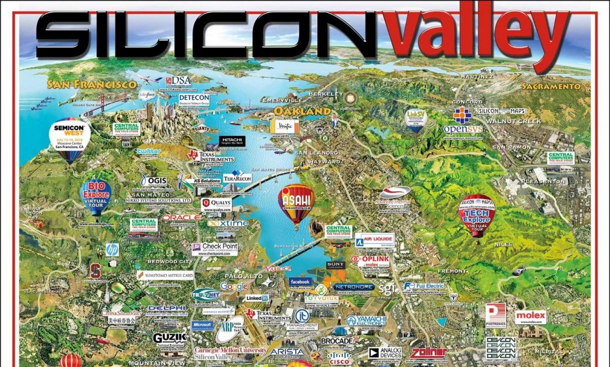 silicon valley área mapa