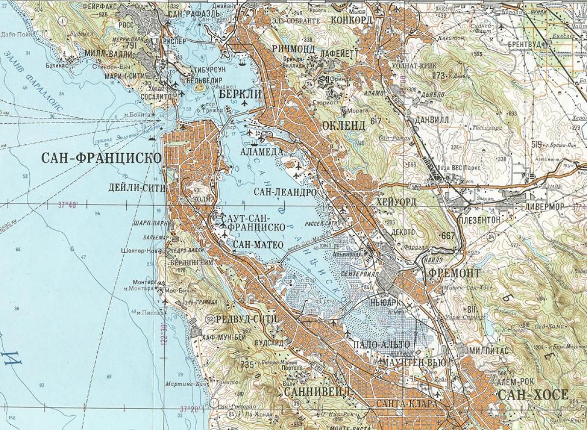 Mapa da unión soviética San Francisco