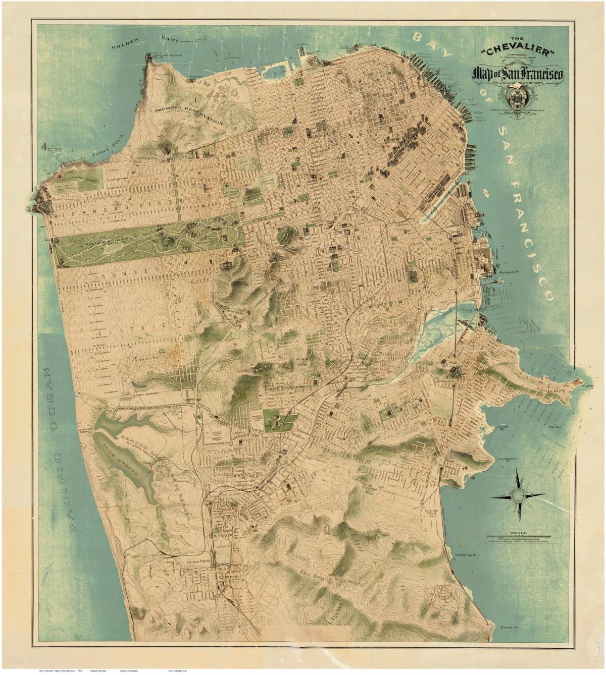 Mapa do antigo San Francisco 