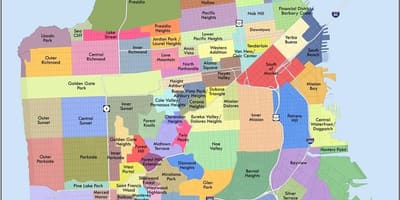 San Francisco bay area barrio mapa