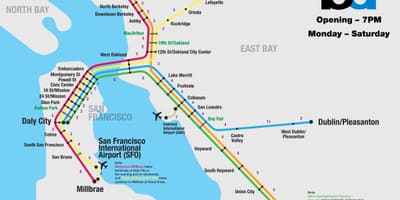 Bart sistema de San Francisco mapa