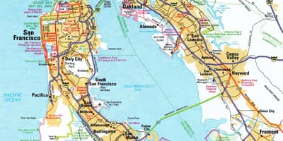 Mapa da baía área freeway 