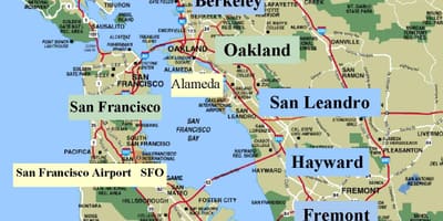 SFO bay área mapa