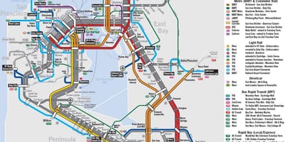 Mapa da baía área de tren