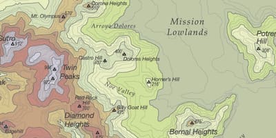 Mapa da misión da baía de San Francisco