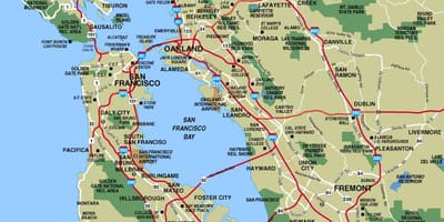 Mapa de maior San Francisco área