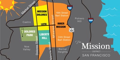 Mapa de misión provincia de San Francisco