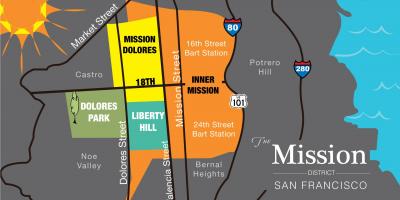 Mapa de misión provincia de San Francisco