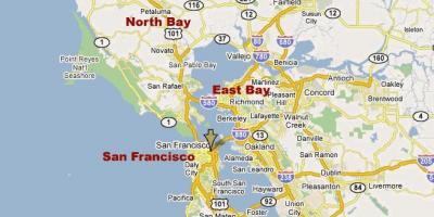 Norte de california bay área mapa