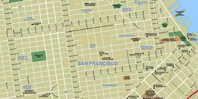 Mapa do centro de San Francisco ca