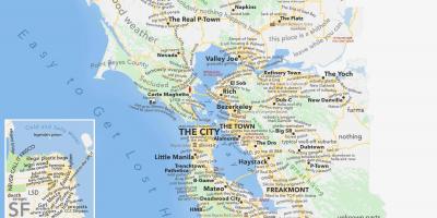 San Francisco bay area mapa de california