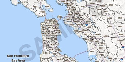 Área da baía código área mapa