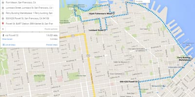San Francisco paseos mapa