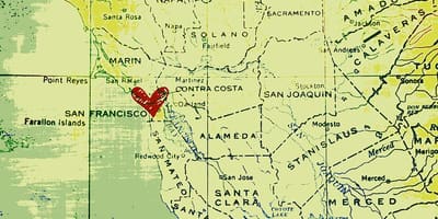 Corazóns en San Francisco mapa