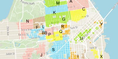Libre de aparcamento na rúa San Francisco mapa