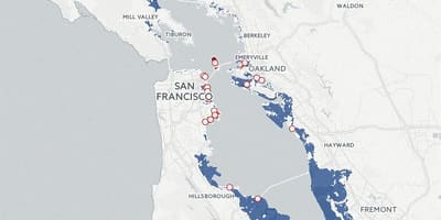 Mapa de San Francisco de inundación