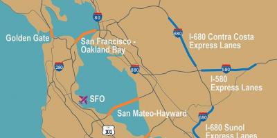 Estradas con peaxe San Francisco mapa