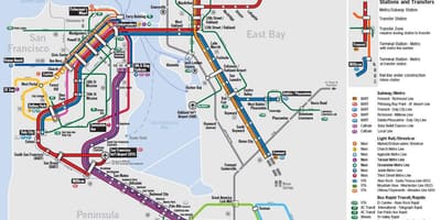 Mapa de transporte público San Francisco