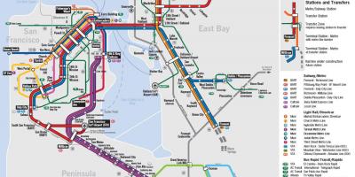 Mapa de transporte público San Francisco